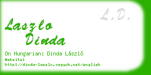 laszlo dinda business card