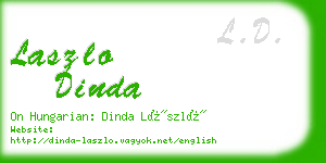 laszlo dinda business card